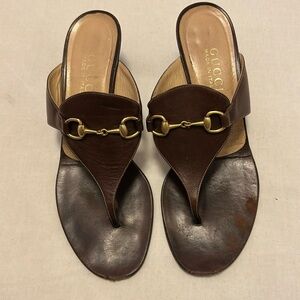 Gucci kitten heel sandals.